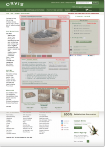 product page sections