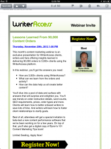 Webinar email examples - MailCharts Webinar invite email template