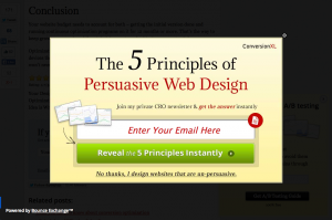 Conversion Optimization 101: Opt-In Overlays