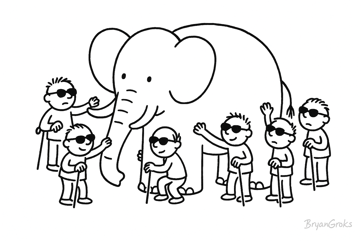 6 blind men and the elephant story